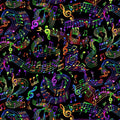 Multi Music Notes Cotton Fabric- Timeless Treasures- 100% Cotton -TT-Music CD3675 Multi - Multi Music Notes