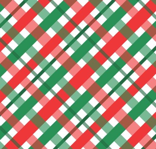 Christmas Cakes Bias Plaid Cotton fabric- 100% Cotton - Continuous Cuts - Drewie Pie Fabrics