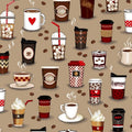 Coffee Novelty Cotton Fabric - 100% Cotton - FAT17601-T Fabric Traditions