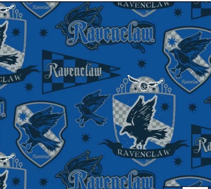 Harry Potter Ravenclaw cotton fabric- 100% Cotton-Licensed Fabric
