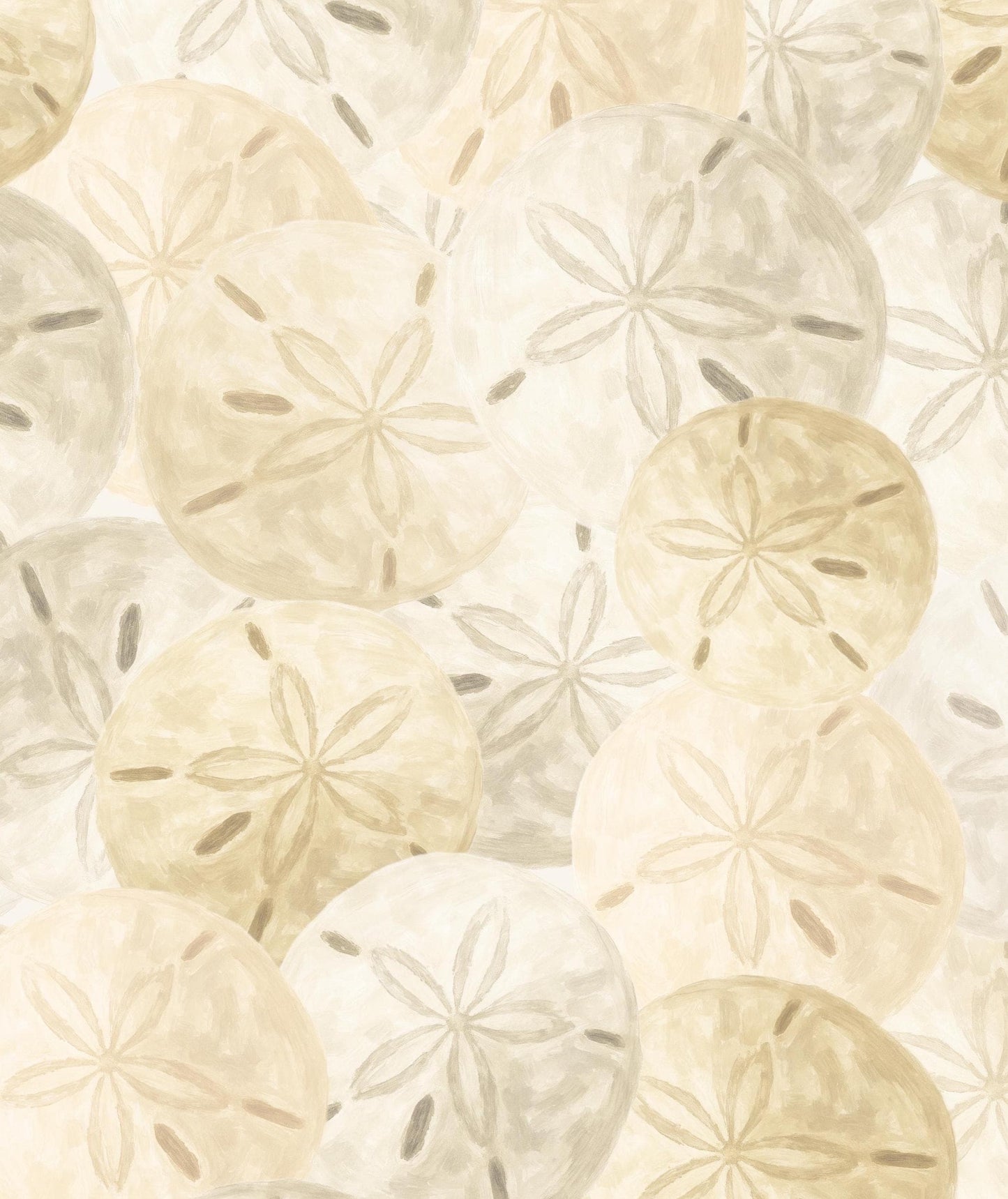 Beach Sand Dollars - Drewie Pie Fabrics - 100% Cotton - Continuous Cuts