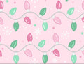 Wonderland String Lights on Pink 100% Cotton Fabric- continuous cuts - Drewie Pie Fabrics