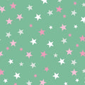 Wonderland Stars on Green 100% Cotton Fabric- continuous cuts - Drewie Pie Fabrics