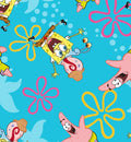 Spongebob & Friends Cotton Fabric - Cotton Fabric 100% Cotton - continuous cuts Licensed Fabric