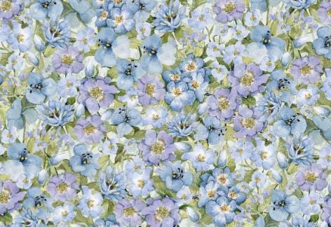 Susan Winget Sweet as can Bee Packed Floral Cotton fabric- Fat Quarters- 100% Cotton- Continuous Cuts Springs Creative