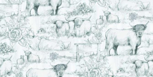 Springs Creative - Highland Toile by Susan Winget Designs Cotton Fabric- 100% Cotton - Fabric- continuous cuts