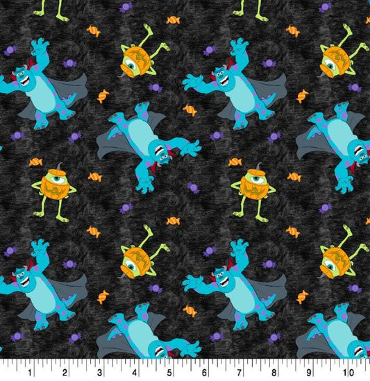 Monsters Inc. Mike & Sully  cotton fabric  Continuous cuts  100% Cotton - Licensed Fabric