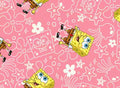 Spongebob Pink Cotton Fabric - Cotton Fabric- 100% Cotton - continuous cuts Licensed Fabric