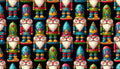 Packed Gnome Nutcrackers on Black Christmas Fabric 100% Cotton -Continuous Cuts