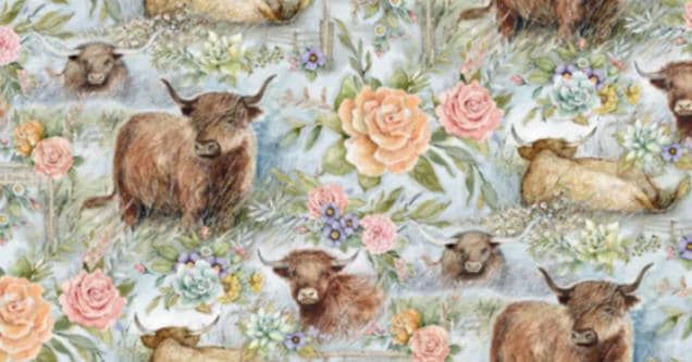 Springs Creative - Highland Ranch by Susan Winget Designs Cotton Fabric- 100% Cotton - Fabric- continuous cuts