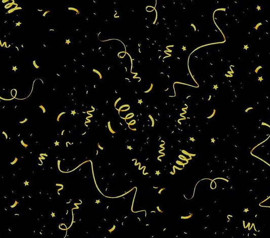 Holiday Metallic Confetti Black Timeless Treasures Cotton Fabric TT-HOLIDAY-CM2900-BLACK w/Metallic Accent 100% Cotton Fabric