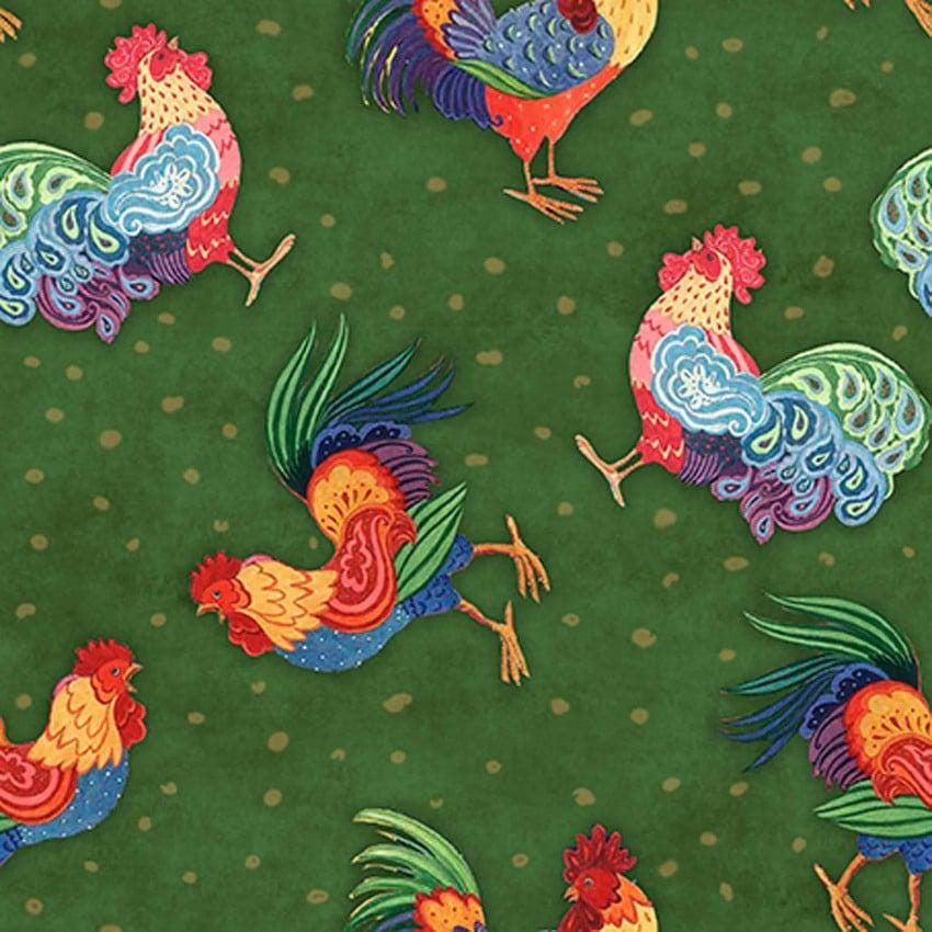 Rooster Toss by Susan Winget- 100% Cotton -SPR81451-A62028 Springs Creative