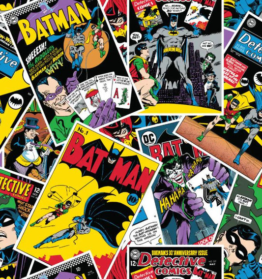 Batman Comics 100% Cotton Fabric by Camelot Fabrics - Continuous Cuts Licensed