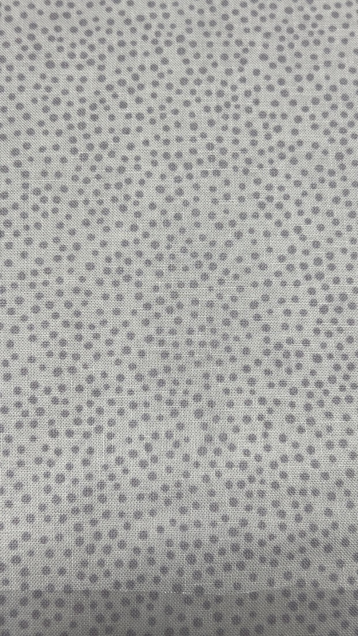 Gray Dots on Gray Fabric- 100% Cotton Continuous cuts- Lewis & Irene Fabric - LEITT9-3 - Blender