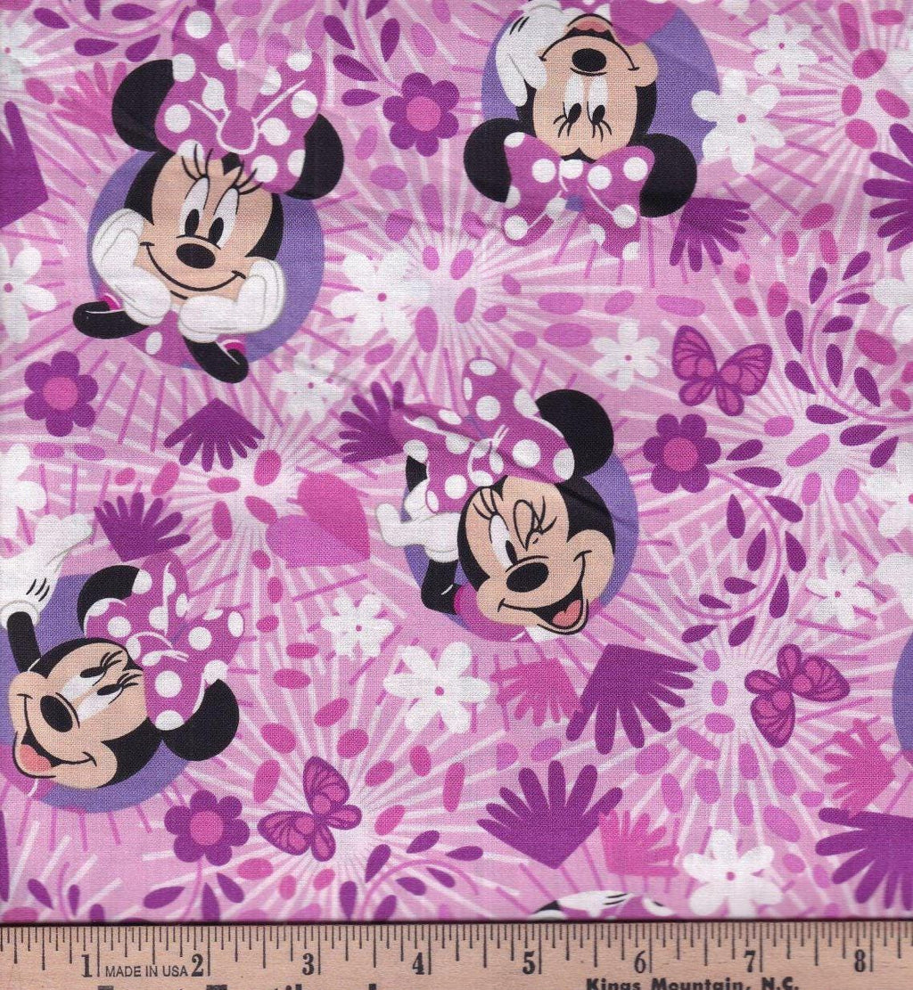 Minnie Icon Badge - 100% Cotton - continuous cuts SC-Disney 80150-A62078 Licensed Fabric