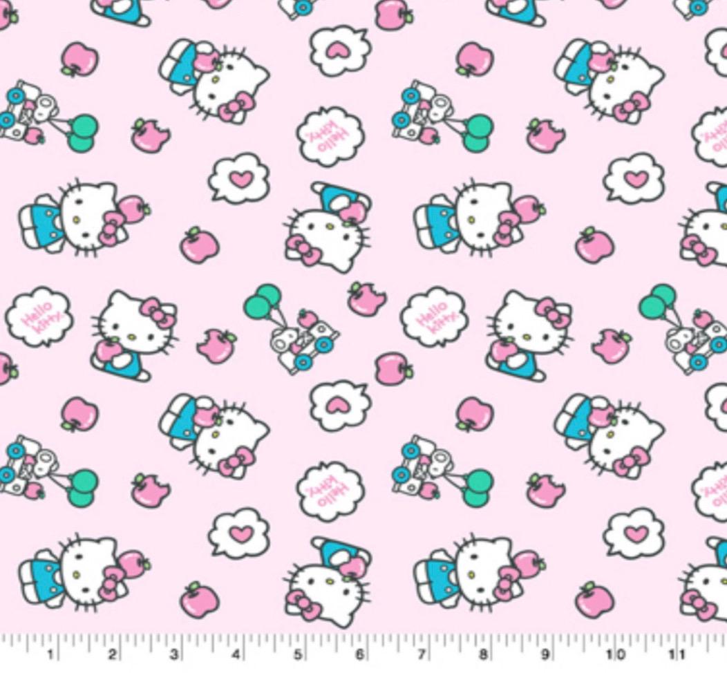 Hello Kitty pink Fabric- 100% Cotton - Fabric By Springs Creative - Licensed Fabric