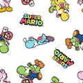 Mario & Yoshi Toss Fabric - 100% Cotton Fabric - Continuous cuts -Licensed Fabric
