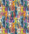Packed Quilt Cats Cotton Fabric - 100% Cotton- Continuous Cuts - Timeless treasures