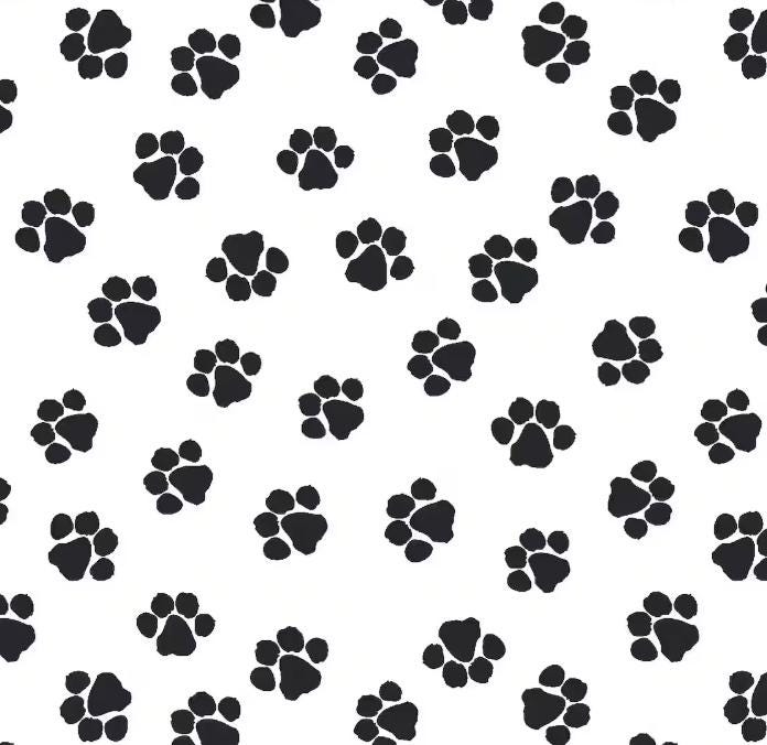 Paw Print Novelty Cotton fabric - 100% Cotton - Continuous Cuts- Fabric Editions