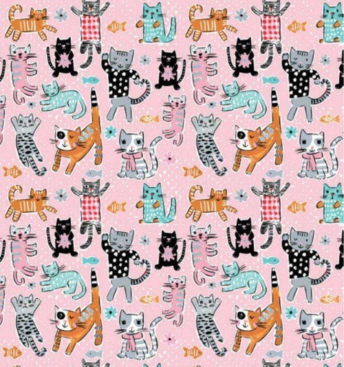 Cat Novelty 100% Cotton Fabric - Continuous Cuts