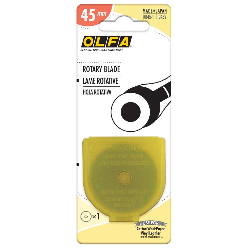 Olfa 45 mm rotary blade refills - quantity 1, 5 or 10 packs