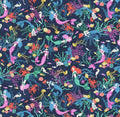 Mermaids in Blue Jeans Studio E fabric 100% Cotton -Continuous cuts