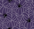 Creepy Crawly Cuties on Purple Fabric - Cotton Halloween Fabric - 100% Cotton - Continuous cuts - by the 1/4, 1/2 yards, FQ Purple spiderweb