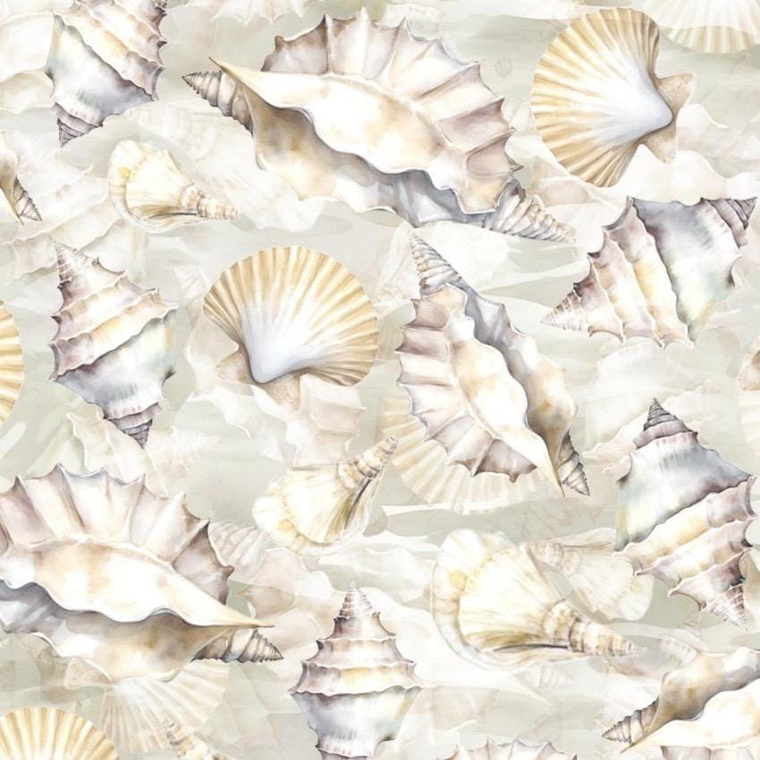 Sea Shells Cotton Fabric- 100% Cotton -