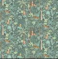 Grasslands Nursery Wild Cats Fabric - 100% Cotton - Continuous cuts Dear Stella Fabric D2931