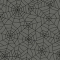 Creepy Crawly Spiderwebs Fabric - Cotton Halloween Fabric - 100% Cotton - Continuous cuts - Gray spiderweb