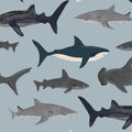 Sharks cotton fabric -Jaws - 100% Cotton Continuous cuts