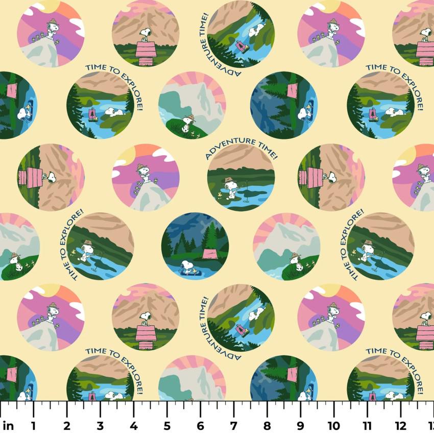 Character Fabric- Peanuts - 100% Cotton - continuous cuts Licensed Fabric