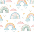 Cute Rainbows Cotton fabric Continuous cuts- 100% Cotton -DA-CUP141
