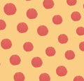 Dotted Fabric - Red dots on Yellow -100% Cotton -Drewie Pie Fabrics - Blender