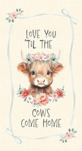 Until The Cows Come Home Fabric Panel 24"x42" 100% Cotton Fabric -TT-Panel CD4040 Cream - 'Til the Cows Come Home Panel 24"