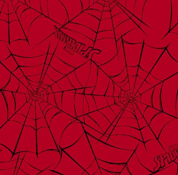 Spiderman Red Web Fabric - 100% Cotton -continuous cuts