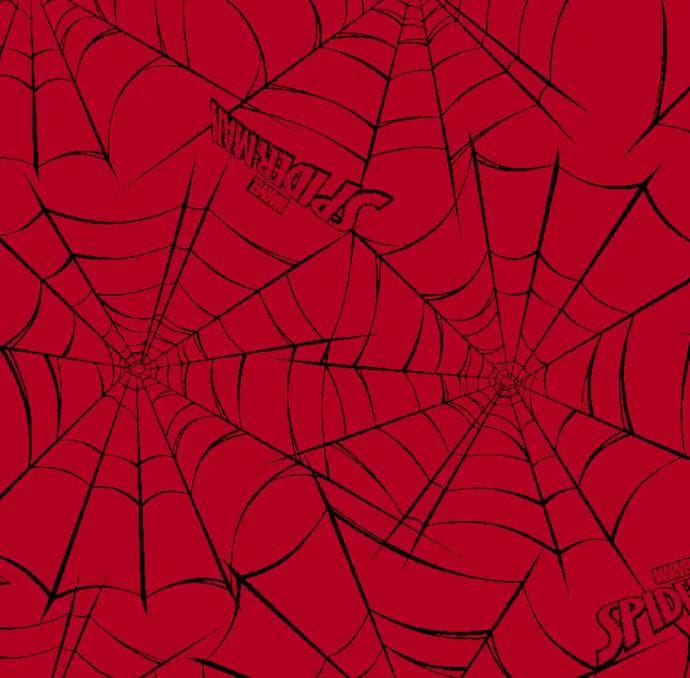 Spiderman Red Web Fabric - 100% Cotton -continuous cuts