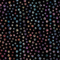 Paw Cotton fabric 100% Cotton - Continuous Cuts- TT-Cat CD4006 Black - Paw Prints