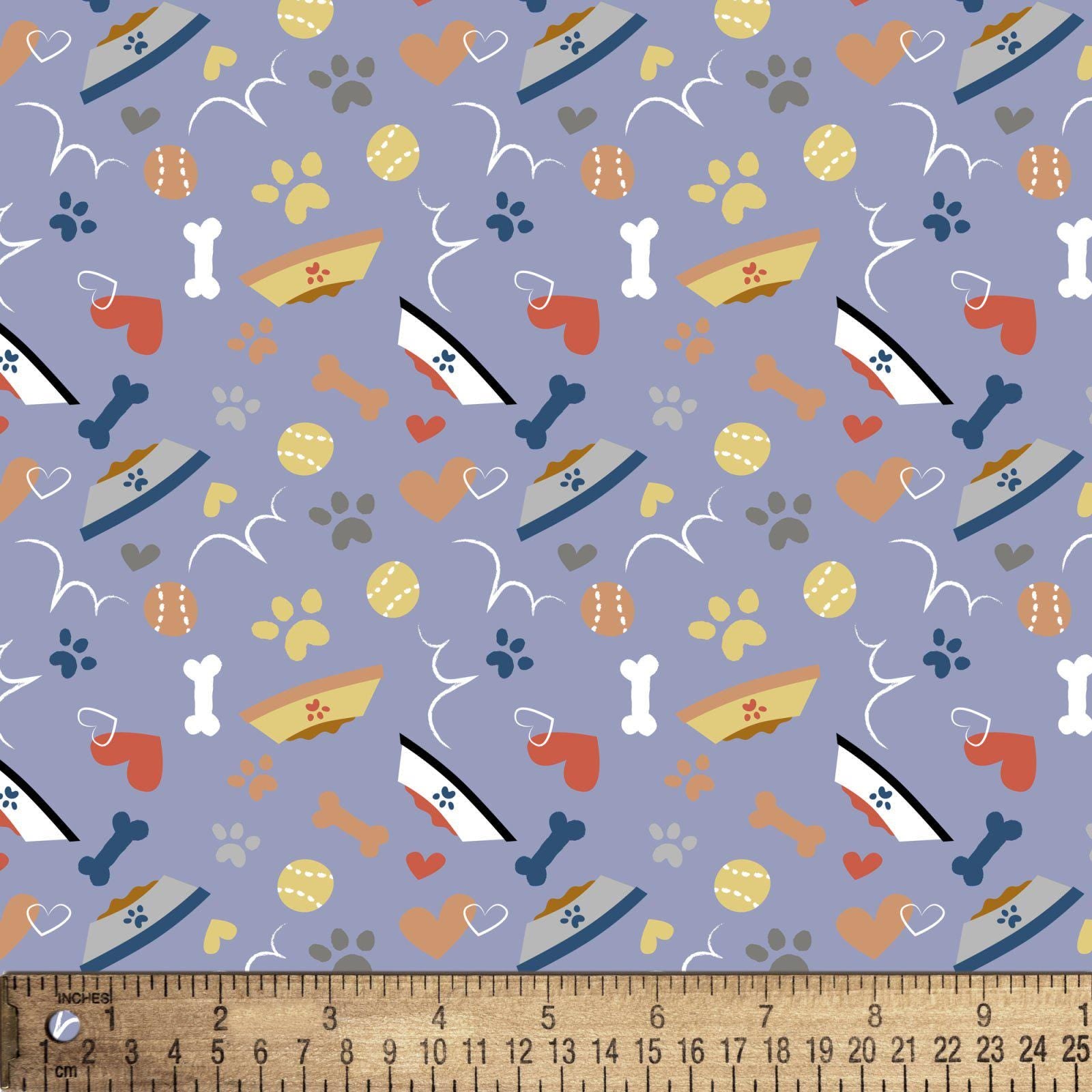 Good Puppy Love 100% Cotton fabric-Continuous cuts- David Textiles