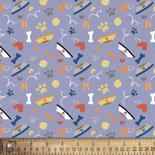 Good Puppy Love 100% Cotton fabric-Continuous cuts- David Textiles