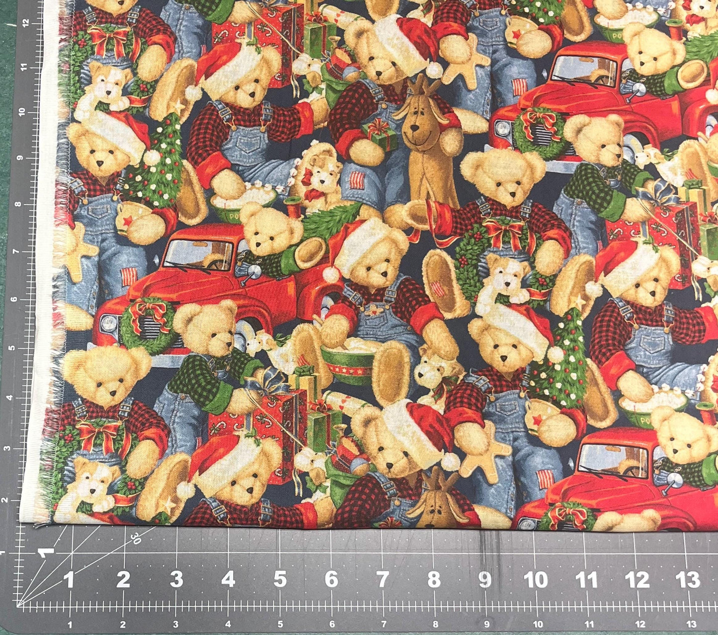 Teddy Christmas Fabric - 100% Cotton-SPR79137-A620315