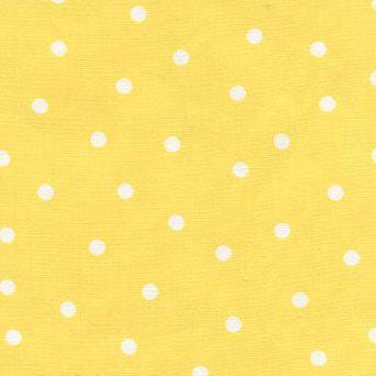 Yellow Dots Cotton Fabric - 100% Cotton   Blender