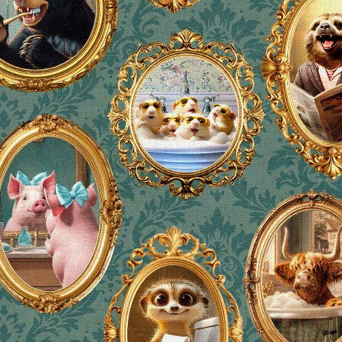 All Framed Up Please Seat Yourself Cotton fabric - 100% Cotton - continuous cuts