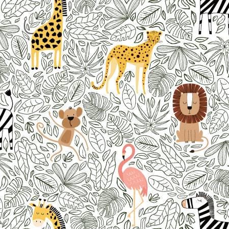 Wild Safari 24193 Fabric - 100% Cotton - Continuous cuts