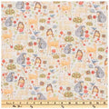 Woodland Cuties animals fabric- 100% Cotton - continuous cuts- Racoon - Fox - Bear-