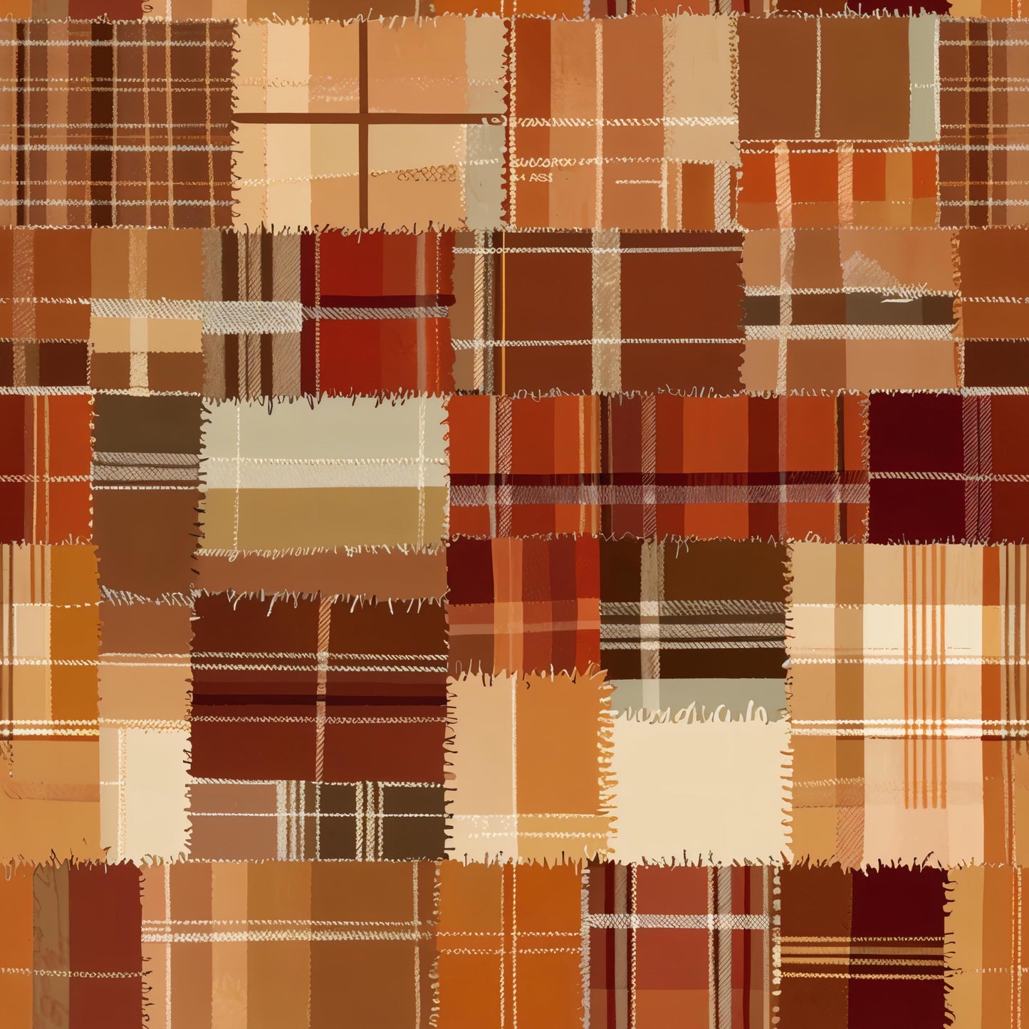 Autumn Patchwork 100% Cotton Fabric - Continuous Cuts  - Drewie Pie Fabrics