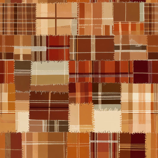 Autumn Patchwork 100% Cotton Fabric - Continuous Cuts  - Drewie Pie Fabrics
