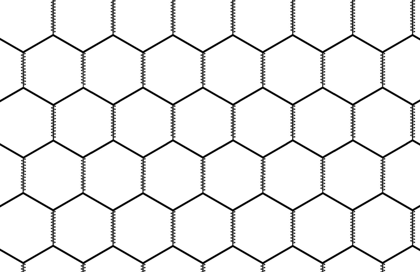 Black and White Chicken Wire 100% Cotton Fabric - Continous Cuts - Drewie Pie Fabrics
