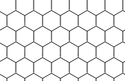Black and White Chicken Wire 100% Cotton Fabric - Continous Cuts - Drewie Pie Fabrics