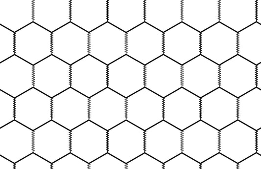 Black and White Chicken Wire 100% Cotton Fabric - Continous Cuts - Drewie Pie Fabrics